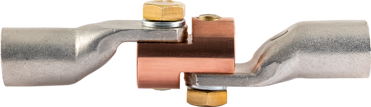 copper lug joint for single pole power cables