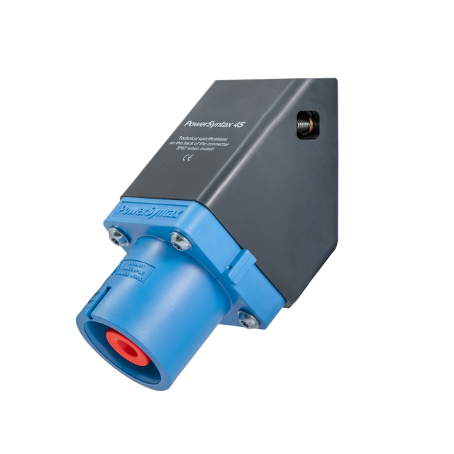 PowerSyntax 45 degrees angled panel single pole connectors