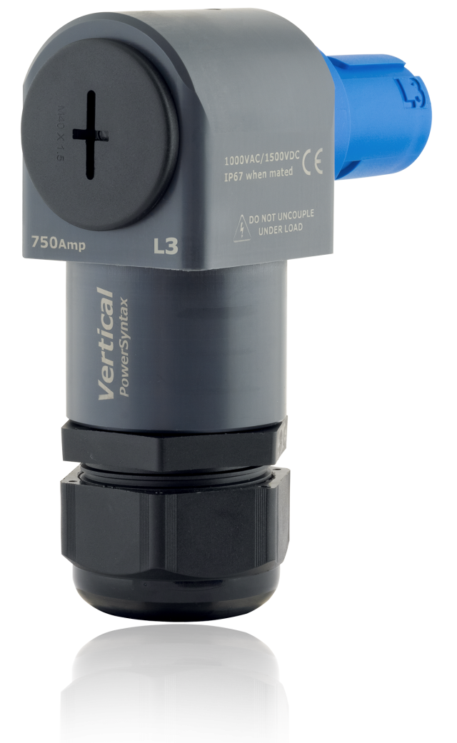 single pole 90 degrees angled cable connector