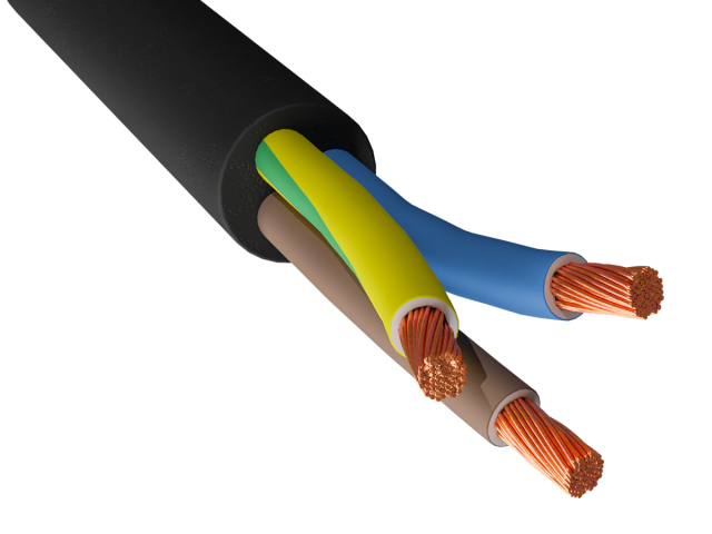 PVC hose cable 3 x 2.5 mm H05VV-F with protective conductor - OEG Webshop