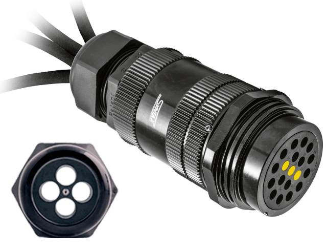 Syntax SSX 4 way grommet Socapex 16 pin