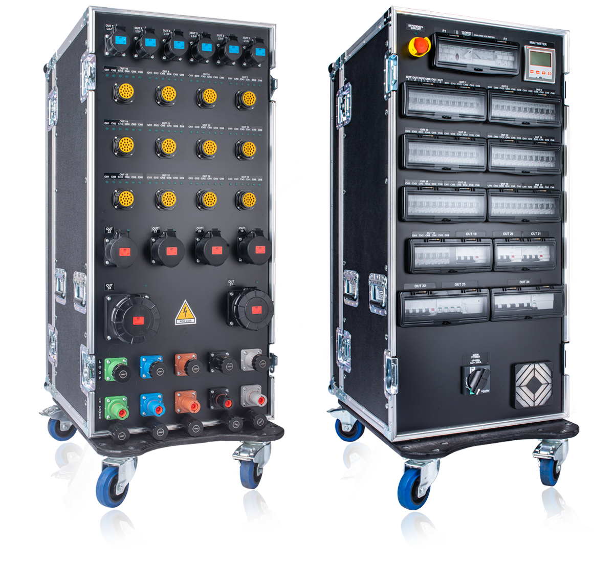 PowerBox 19'' Rack Flightcase - 400amp - 24U