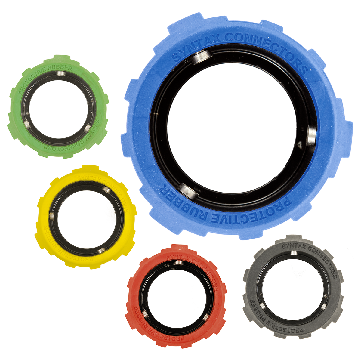 Rubber coated
locking rings