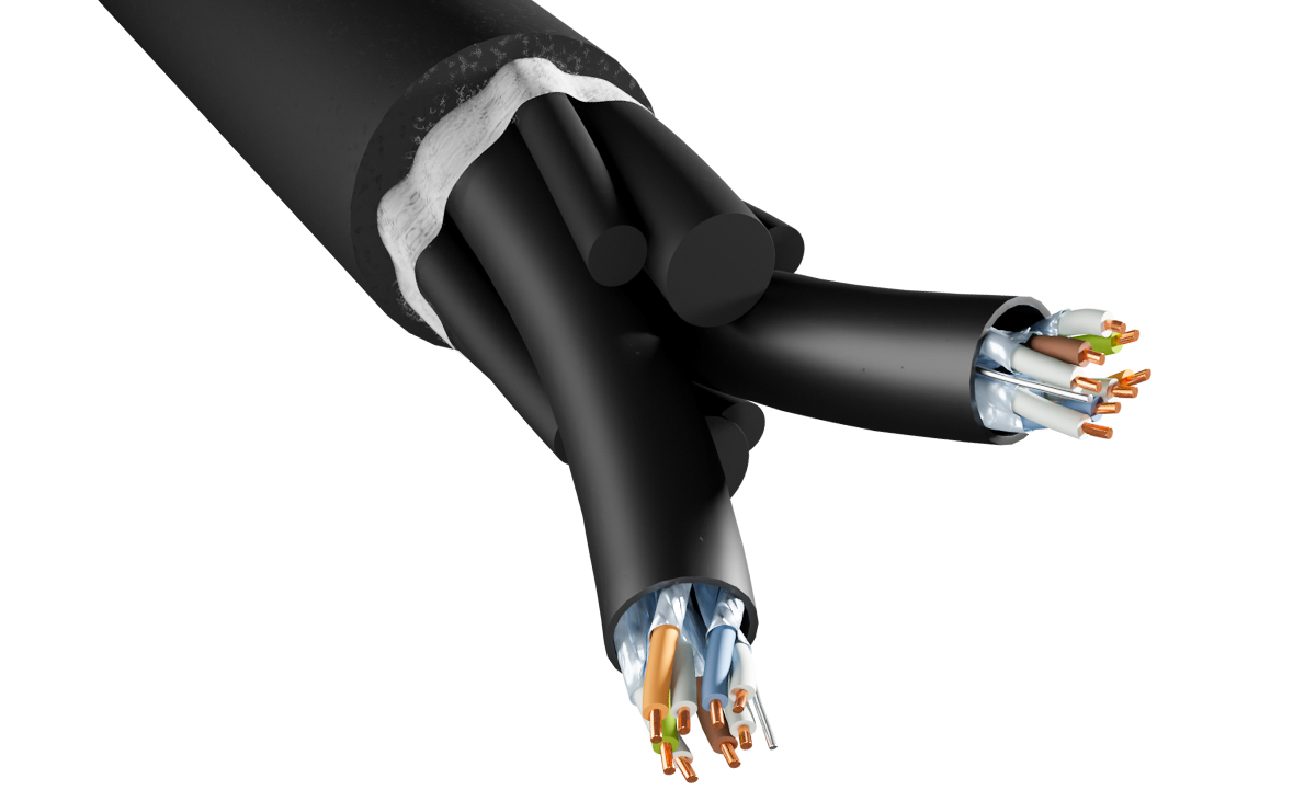 2 x CAT6A Syntax Multicore network cable
