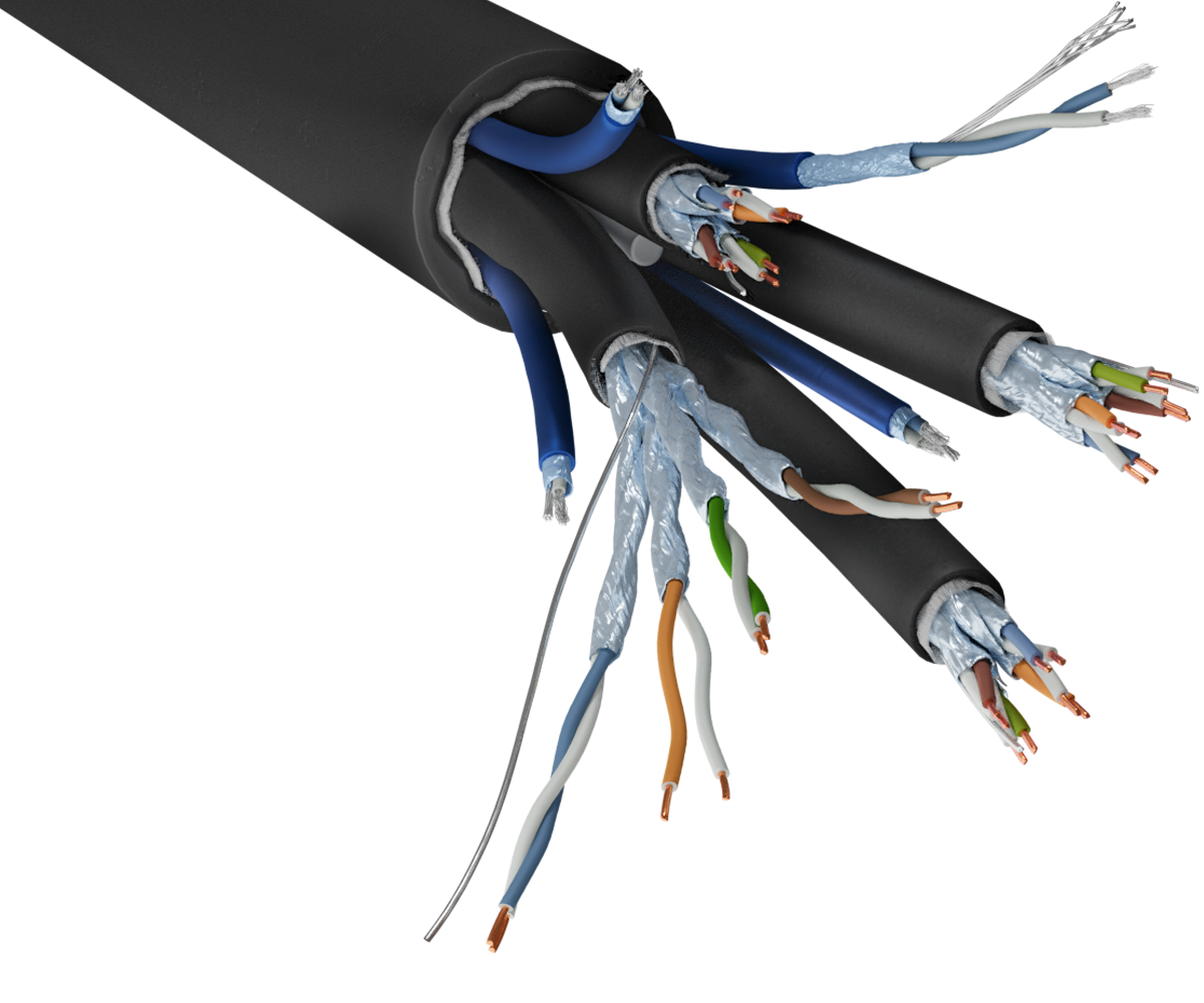 4 x CAT6A + 4 digital
Syntax
Hybrid line Cable