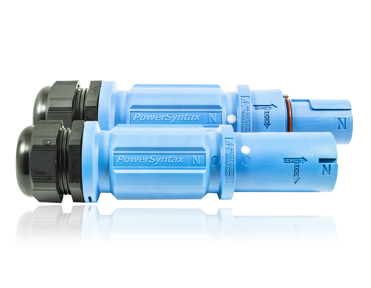 Powersyntax single pole line connectors for high current, powerlock compatible